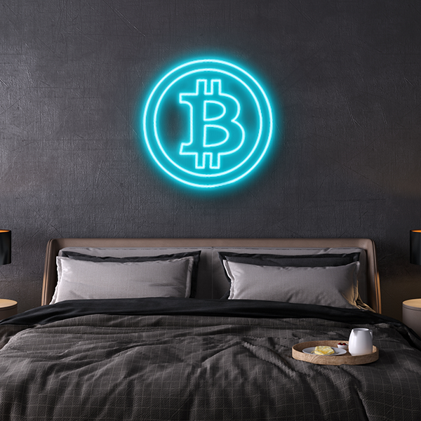 bitcoin led sign