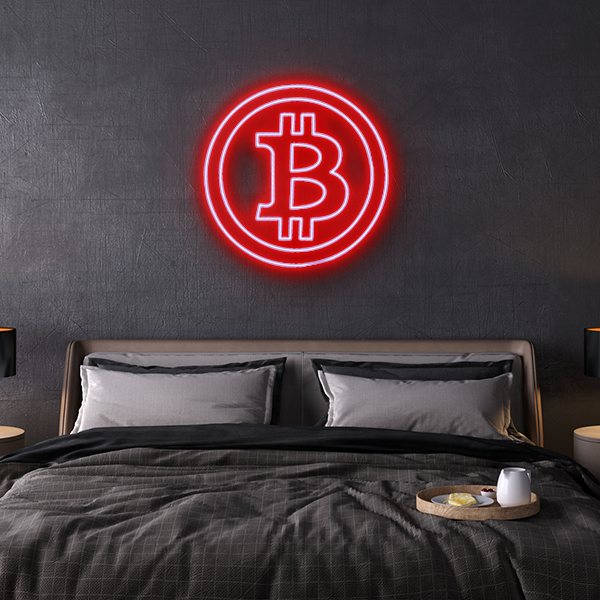 bitcoin led sign