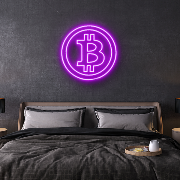 bitcoin led sign