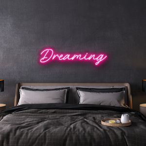 dreaming custom neon sign
