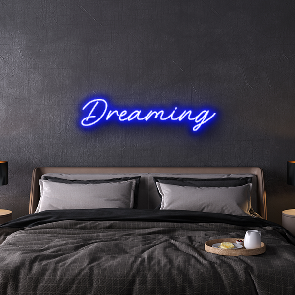 dreaming custom neon sign