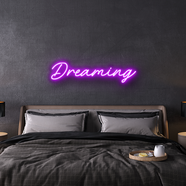 dreaming custom neon sign