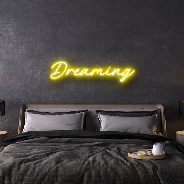 dreaming custom neon sign