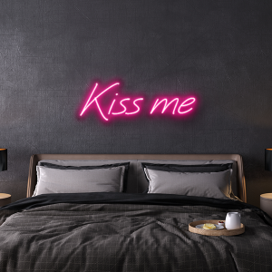 kiss me custom neon sign