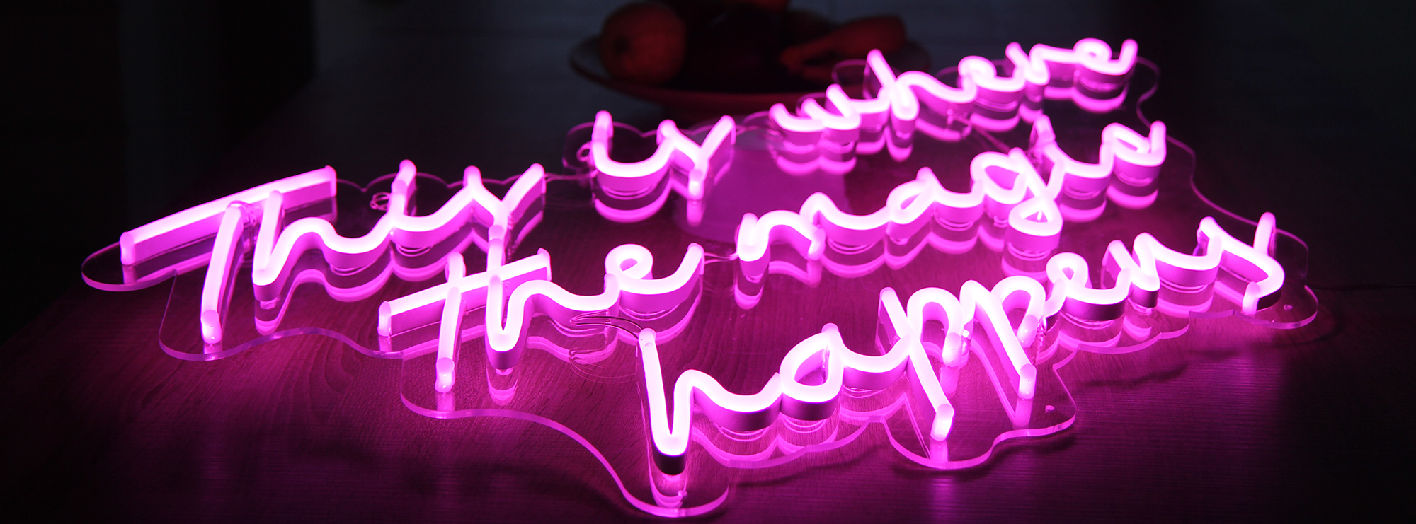 neon wave LED Logo Sign shop