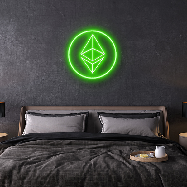 Ethereum led logo