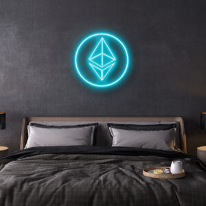 Ethereum logo LED Neon sign
