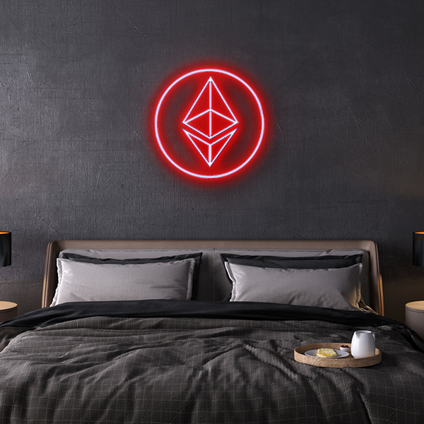 Ethereum led logo