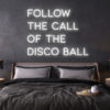 follow the call of the disco ball LED Neon Sign