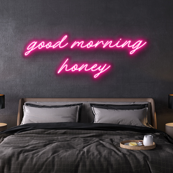 led neon sign good morning honey