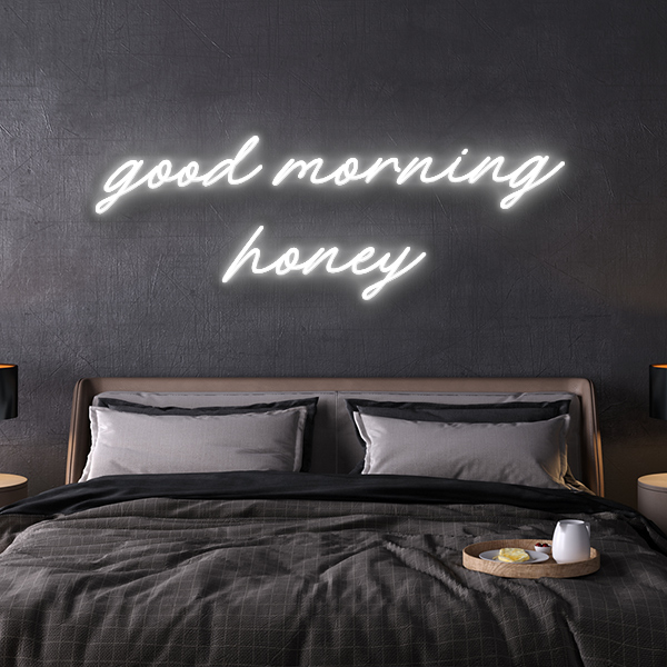 led neon sign good morning honey