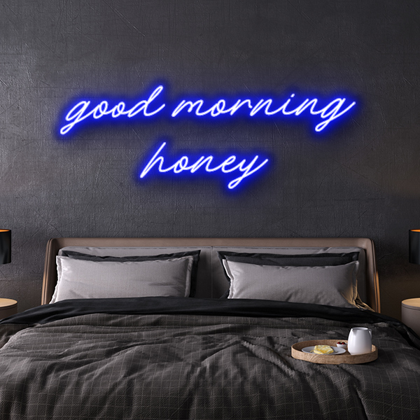 led neon sign good morning honey