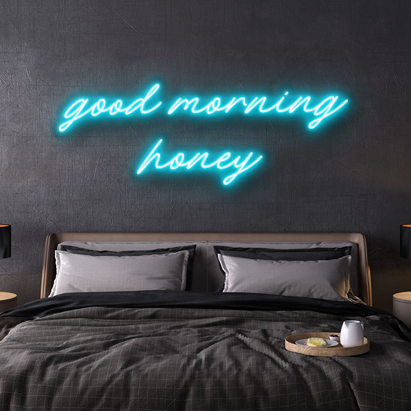 led neon sign good morning honey