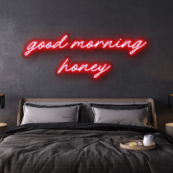 led neon sign good morning honey