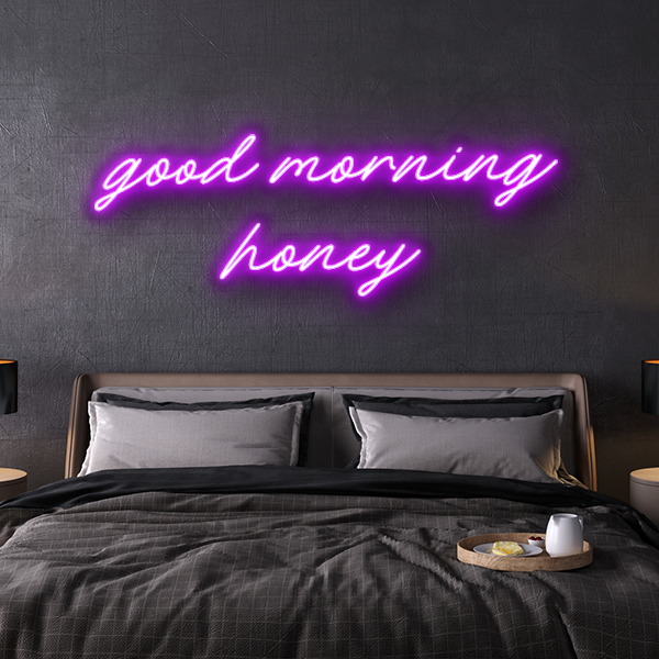 led neon sign good morning honey
