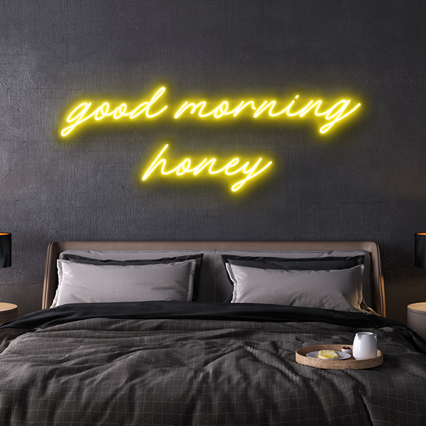led neon sign good morning honey
