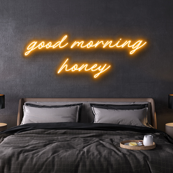 led neon sign good morning honey