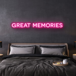 led neon sign great memories