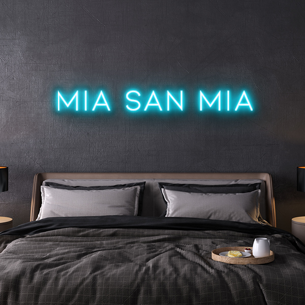 mia san mia fc bayern neon leuchtschrift