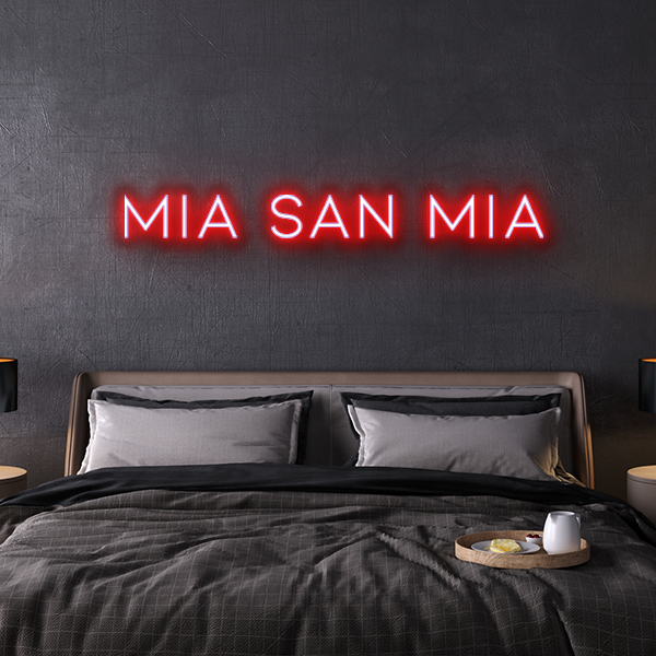 mia san mia fc bayern neon leuchtschrift