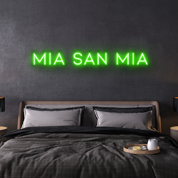 mia san mia fc bayern neon leuchtschrift
