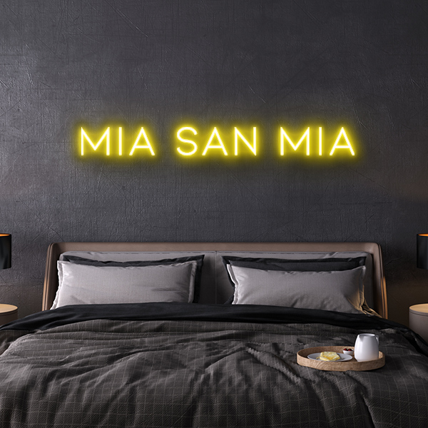 mia san mia fc bayern neon leuchtschrift