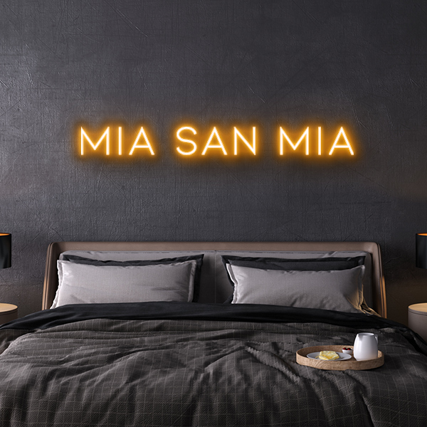 mia san mia fc bayern neon leuchtschrift