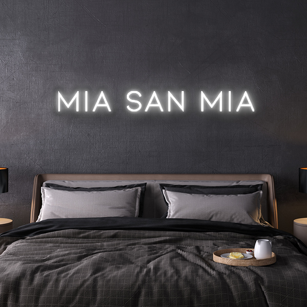 mia san mia fc bayern neon leuchtschrift