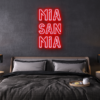 mia san mia fc bayern neon leuchtschrift
