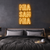 mia san mia fc bayern neon leuchtschrift