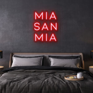 mia san mia fc bayern neon leuchtschrift