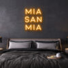 mia san mia fc bayern neon leuchtschrift