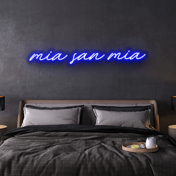 mia san mia fc bayern neon leuchtschrift