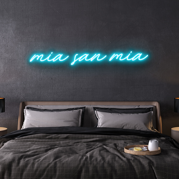 mia san mia fc bayern neon leuchtschrift
