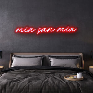mia san mia fc bayern neon leuchtschrift