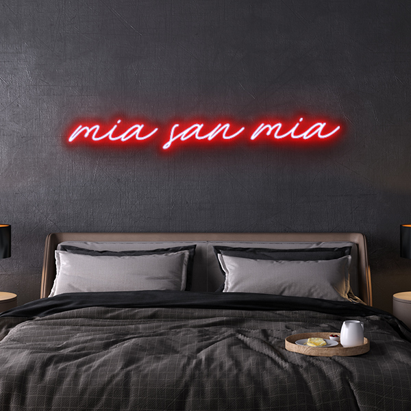 mia san mia fc bayern neon leuchtschrift
