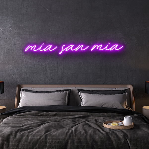 mia san mia fc bayern neon leuchtschrift