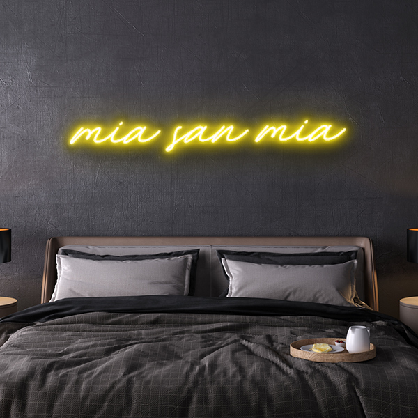 mia san mia fc bayern neon leuchtschrift
