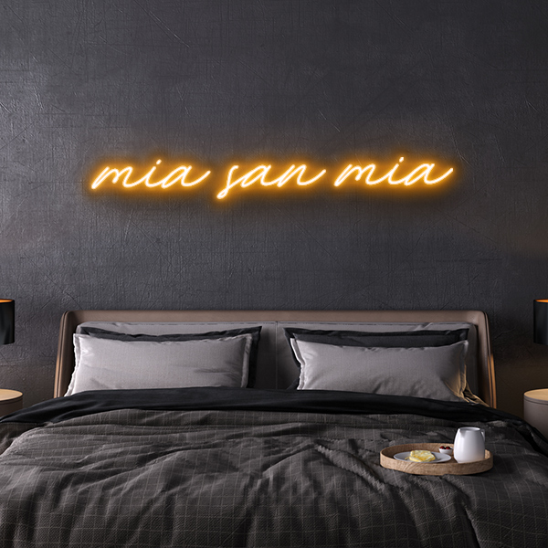 mia san mia fc bayern neon leuchtschrift