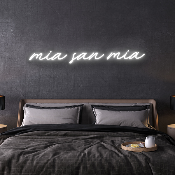 mia san mia fc bayern neon leuchtschrift