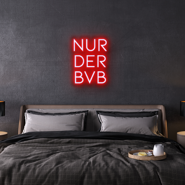 nur der bvb Neon Leuchtschrift