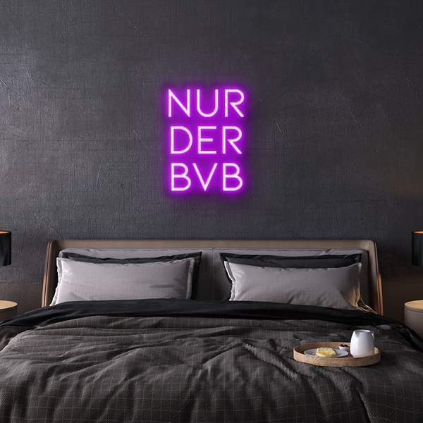 nur der bvb Neon Leuchtschrift