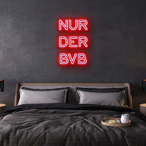 nur der bvb Neon Leuchtschrift