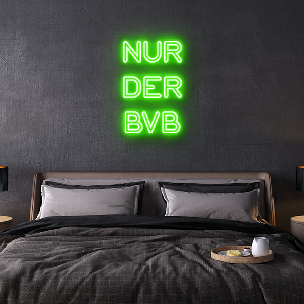 nur der bvb Neon Leuchtschrift
