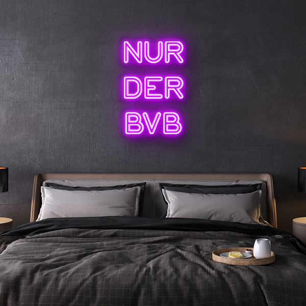 nur der bvb Neon Leuchtschrift