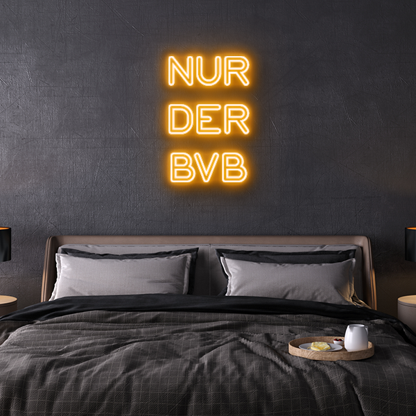 nur der bvb Neon Leuchtschrift