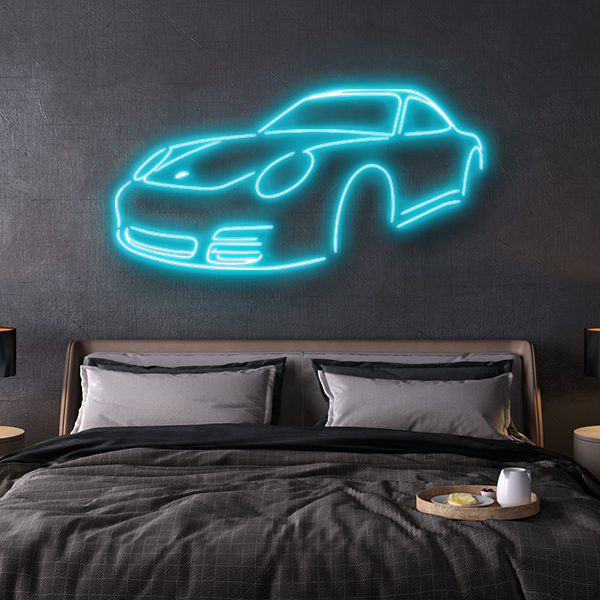 porsche 997 LED neon sign schriftzug