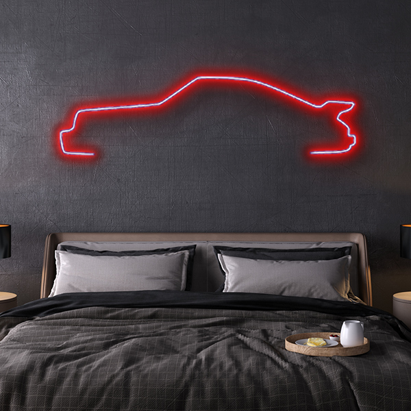 porsche 911 Turbo LED neon sign schriftzug