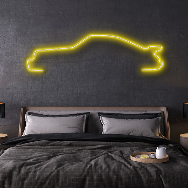 porsche 911 Turbo LED neon sign schriftzug