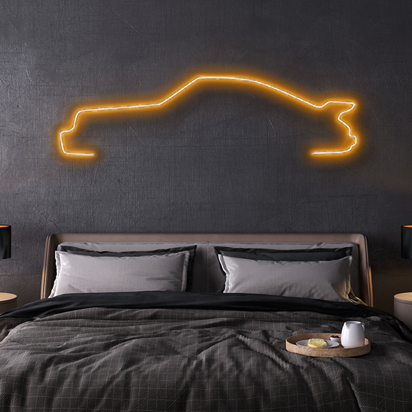 porsche 911 Turbo LED neon sign schriftzug